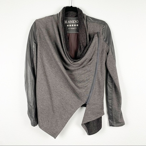 Blank NYC Draped Motto‎ Style Jacket Gray XS - Picture 1 of 8